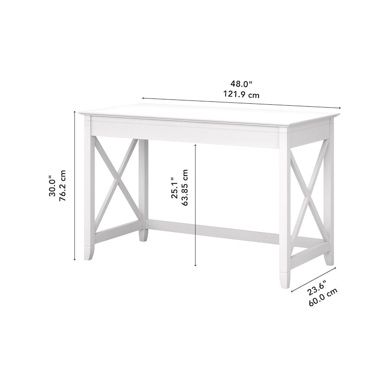 48W X-Pattern Writing Desk Coastal Farmhouse Style Multi-Finish