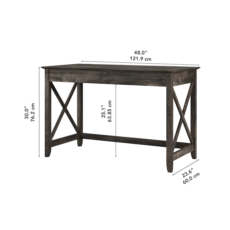 48W X-Pattern Writing Desk Coastal Farmhouse Style Multi-Finish