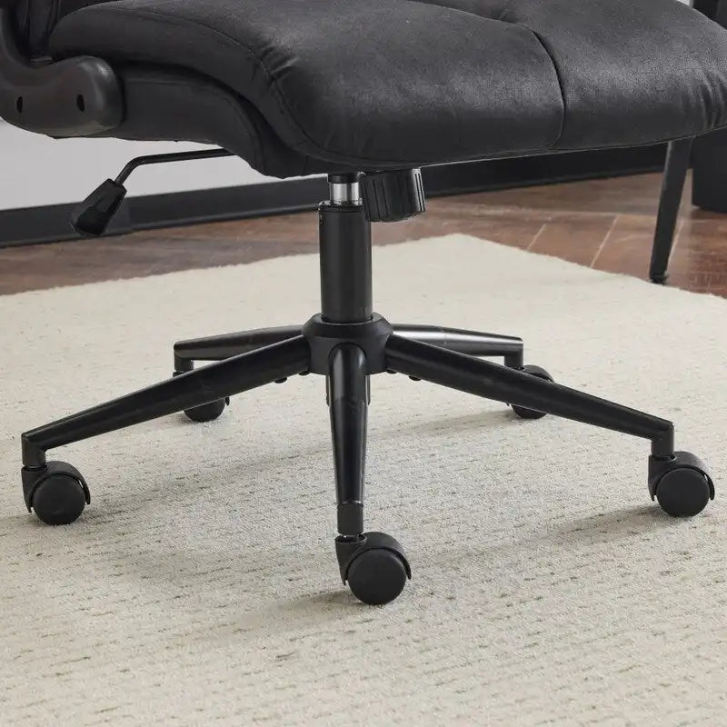 Mid-Back Swivel Office Chair with Folding Armrests and Ergonomic Support