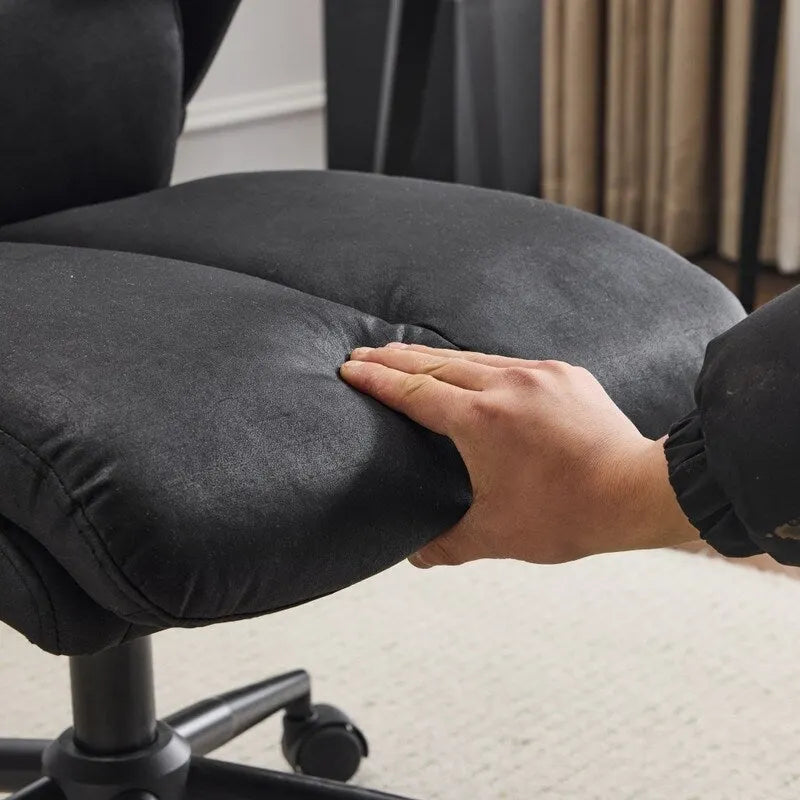 Mid-Back Swivel Office Chair with Folding Armrests and Ergonomic Support
