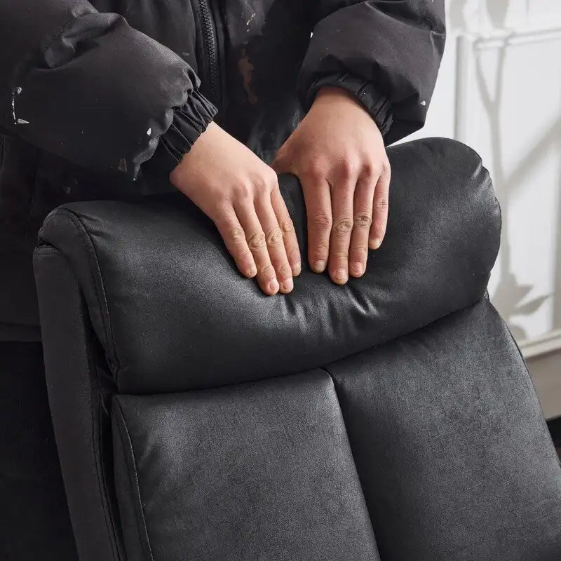 Mid-Back Swivel Office Chair with Folding Armrests and Ergonomic Support