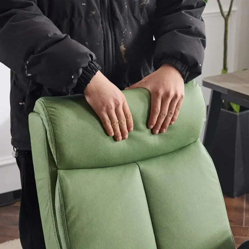 Mid-Back Swivel Office Chair with Folding Armrests and Ergonomic Support