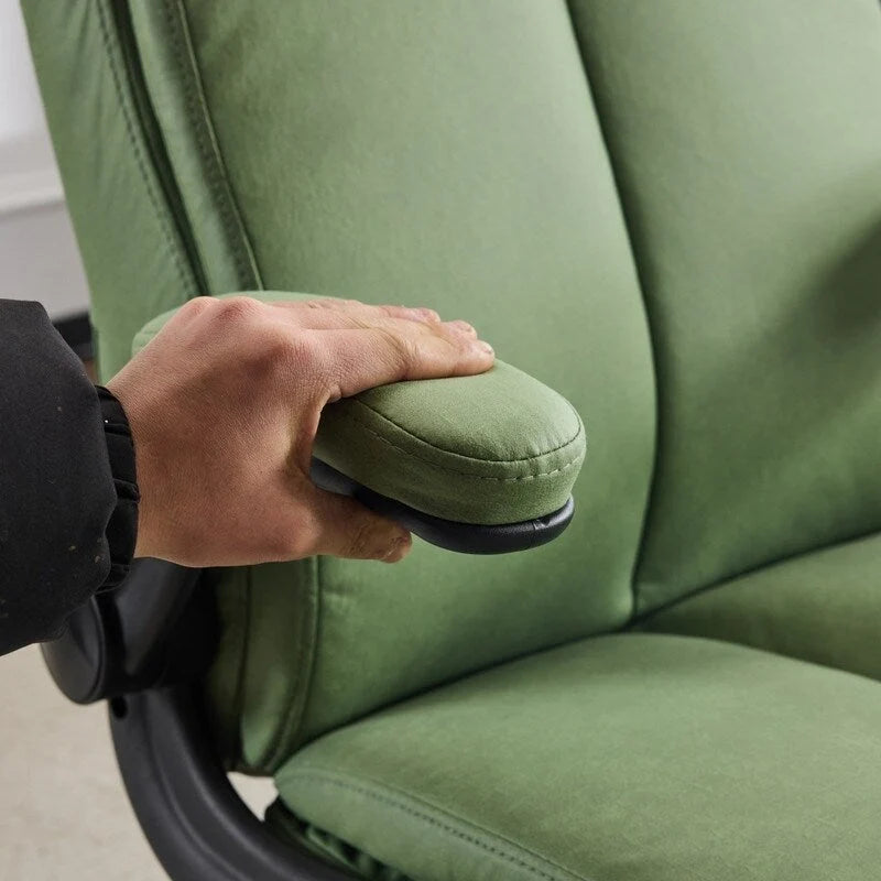 Mid-Back Swivel Office Chair with Folding Armrests and Ergonomic Support