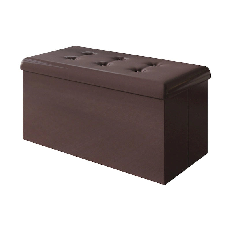 Upholstered Tufted Folding Storage Bench Multi-Color Fabric Ottoman