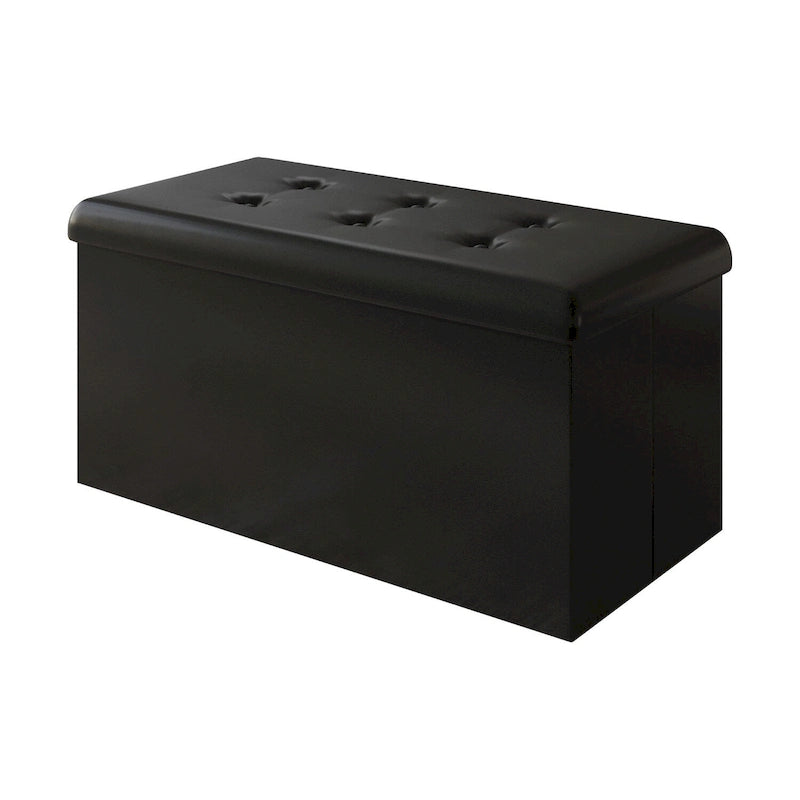 Upholstered Tufted Folding Storage Bench Multi-Color Fabric Ottoman