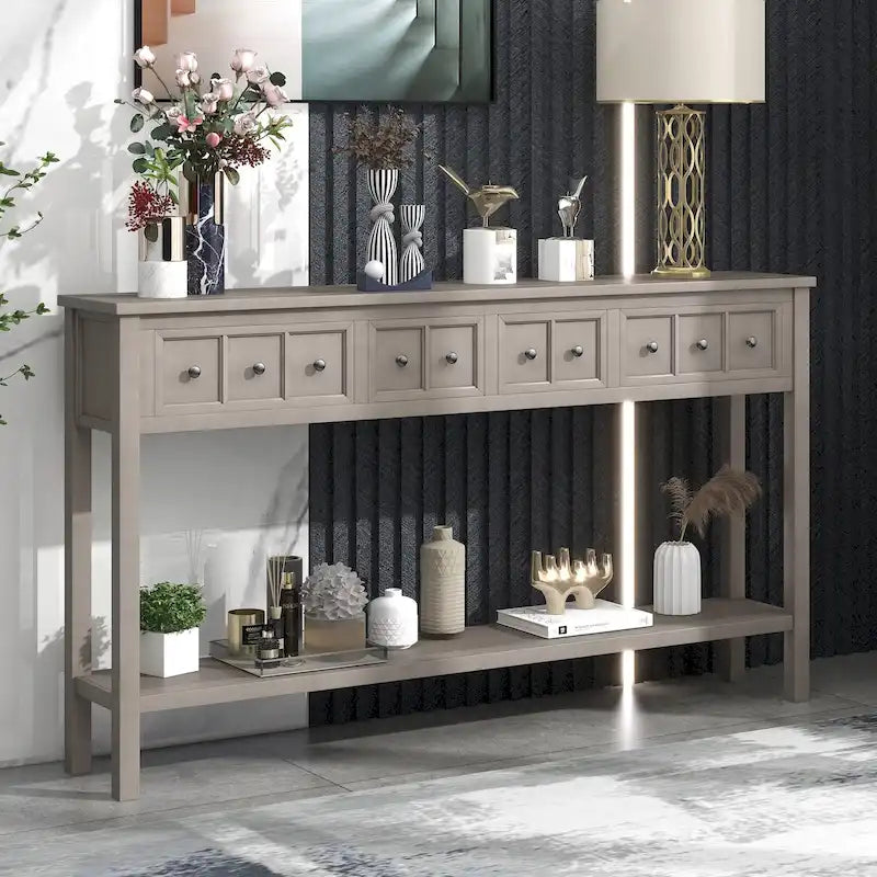 Rustic Entryway Console Table