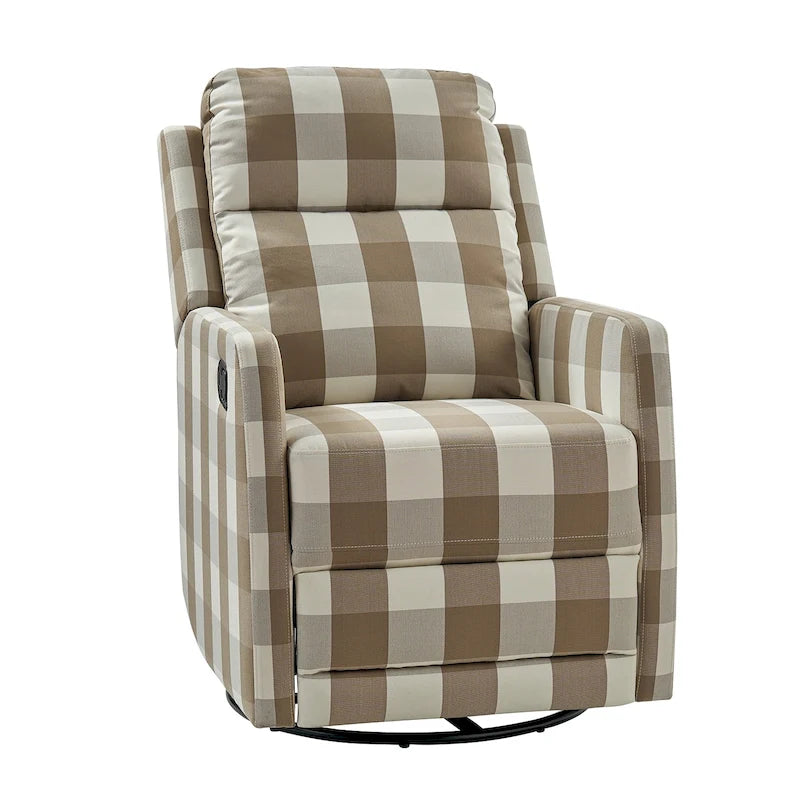 360-Degree Swivel Wingback Rocking Recliner with Pocket Springs, Beige, Grey, Navy