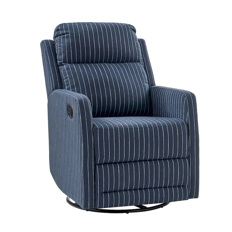 360-Degree Swivel Wingback Rocking Recliner with Pocket Springs, Beige, Grey, Navy