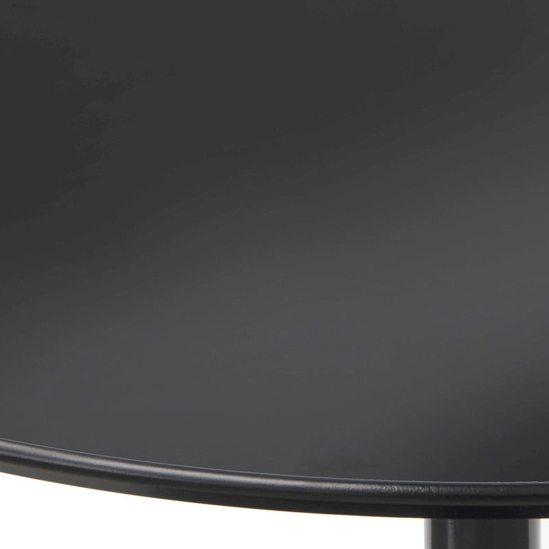 Round Dining Table with Sleek Metal Base Multi-Finish White Gold Chrome