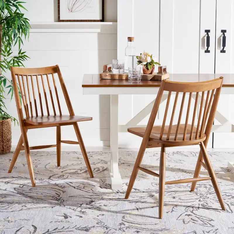 Spindle Back Solid Wood Dining Chair with Classic Contemporary Design - Black