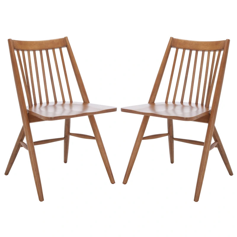Spindle Back Solid Wood Dining Chair with Classic Contemporary Design - Black