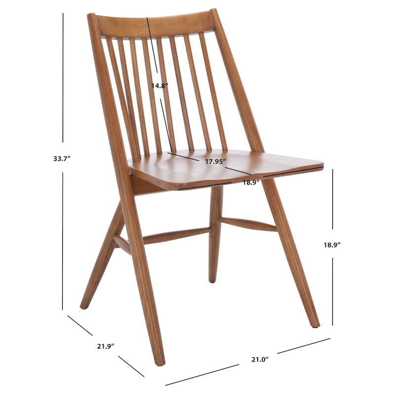 Spindle Back Solid Wood Dining Chair with Classic Contemporary Design - Black