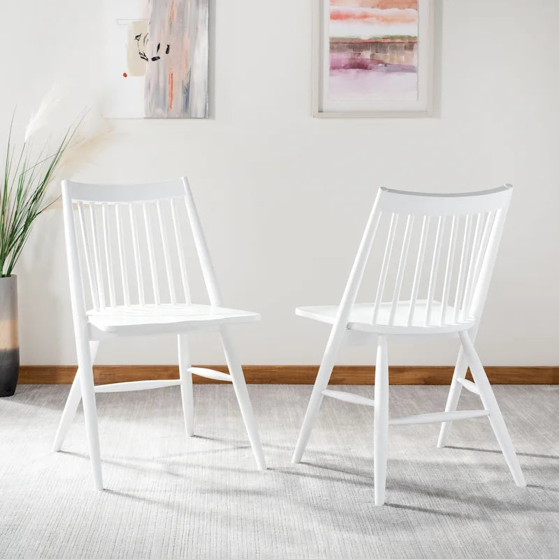 Spindle Back Solid Wood Dining Chair with Classic Contemporary Design - Black
