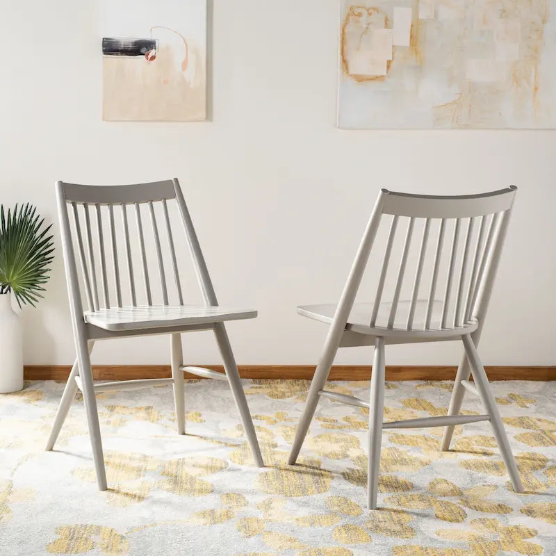 Spindle Back Solid Wood Dining Chair with Classic Contemporary Design - Black