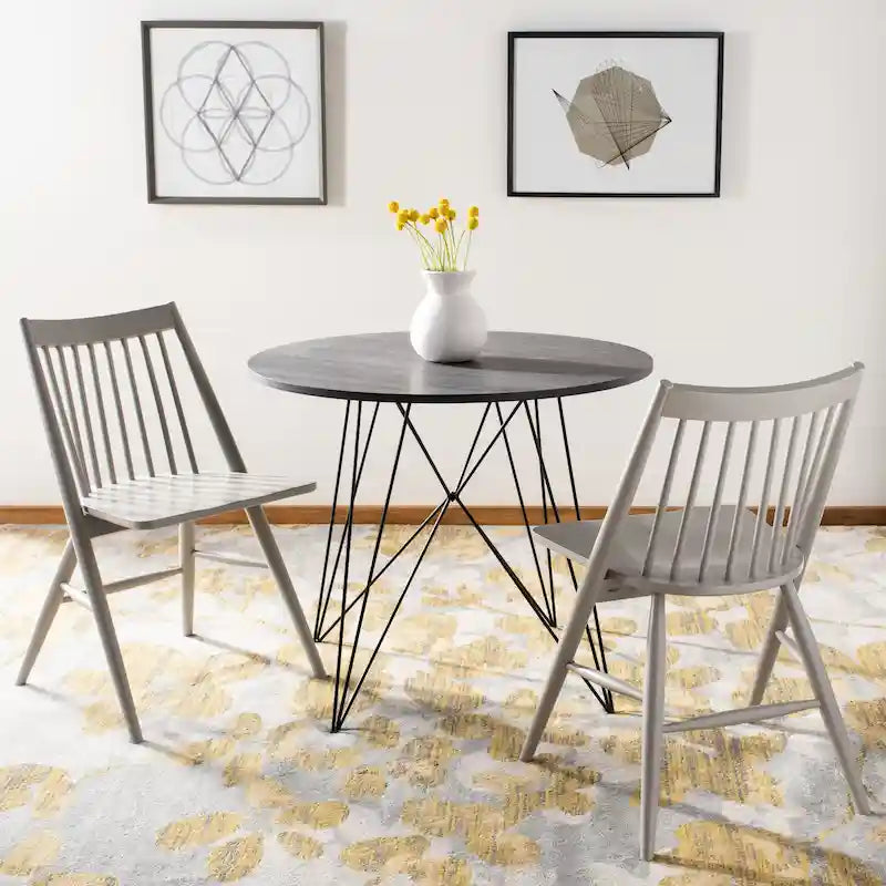 Spindle Back Solid Wood Dining Chair with Classic Contemporary Design - Black