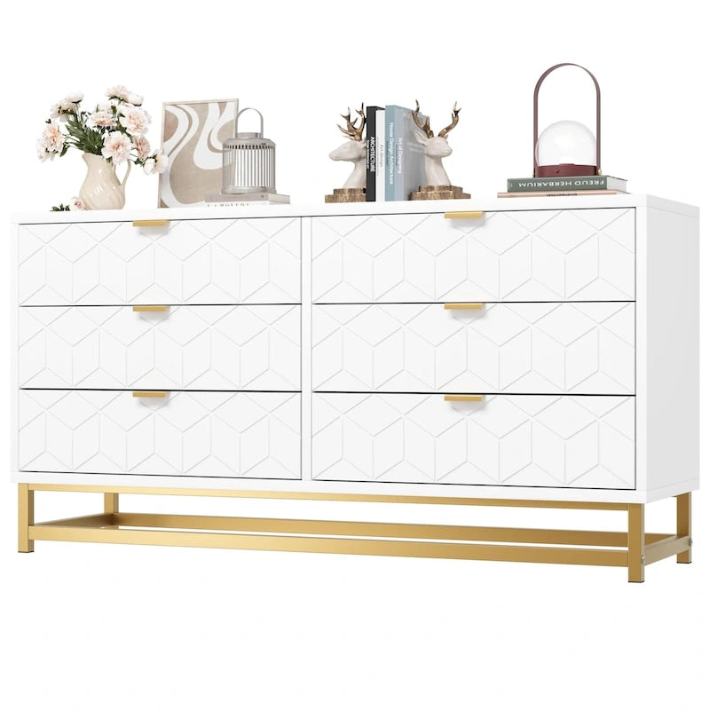 Dresser for Bedroom, 53.5 Large Drawer Dresser Organizer