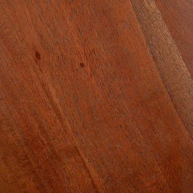 Round Lathe-Turned Hardwood Pedestal Side Table Dark Chestnut Dove Grey Black