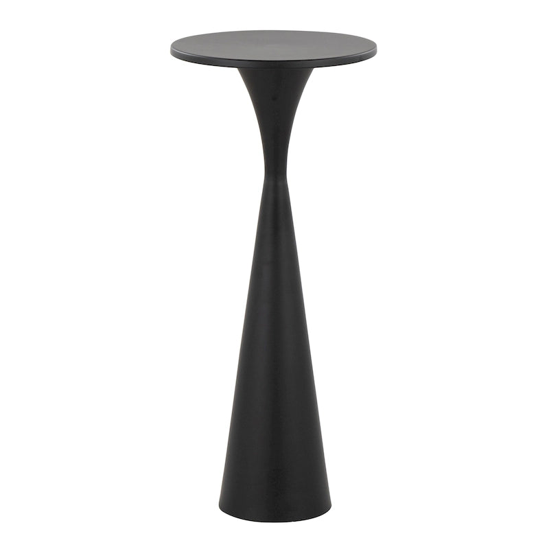 Hourglass Metal Side Table in Brass Black Polished Nickel Finish