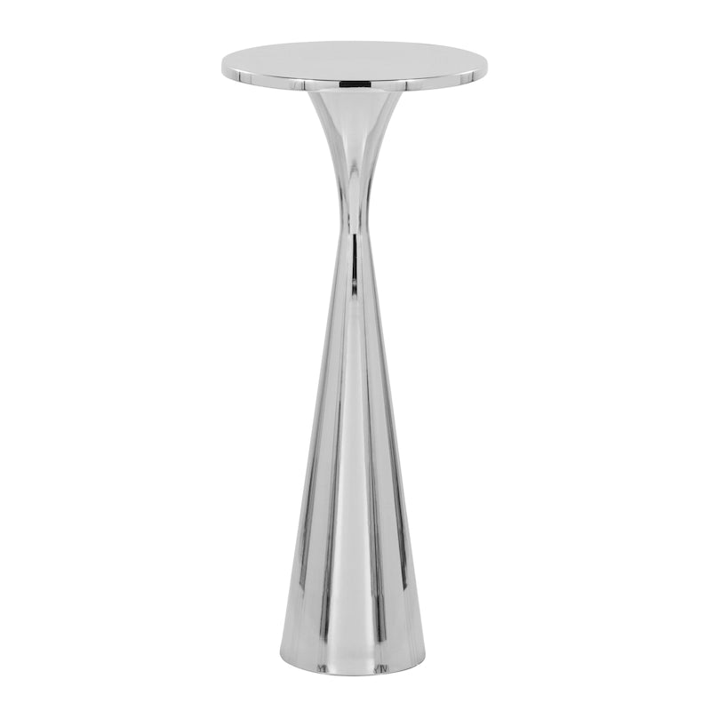Hourglass Metal Side Table in Brass Black Polished Nickel Finish