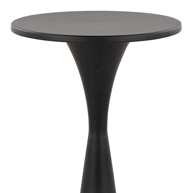 Hourglass Metal Side Table in Brass Black Polished Nickel Finish