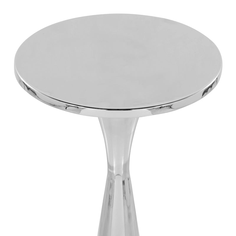 Hourglass Metal Side Table in Brass Black Polished Nickel Finish